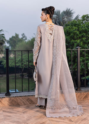 2555B - Embroidered 3Pc Dress - Zarqun Premium