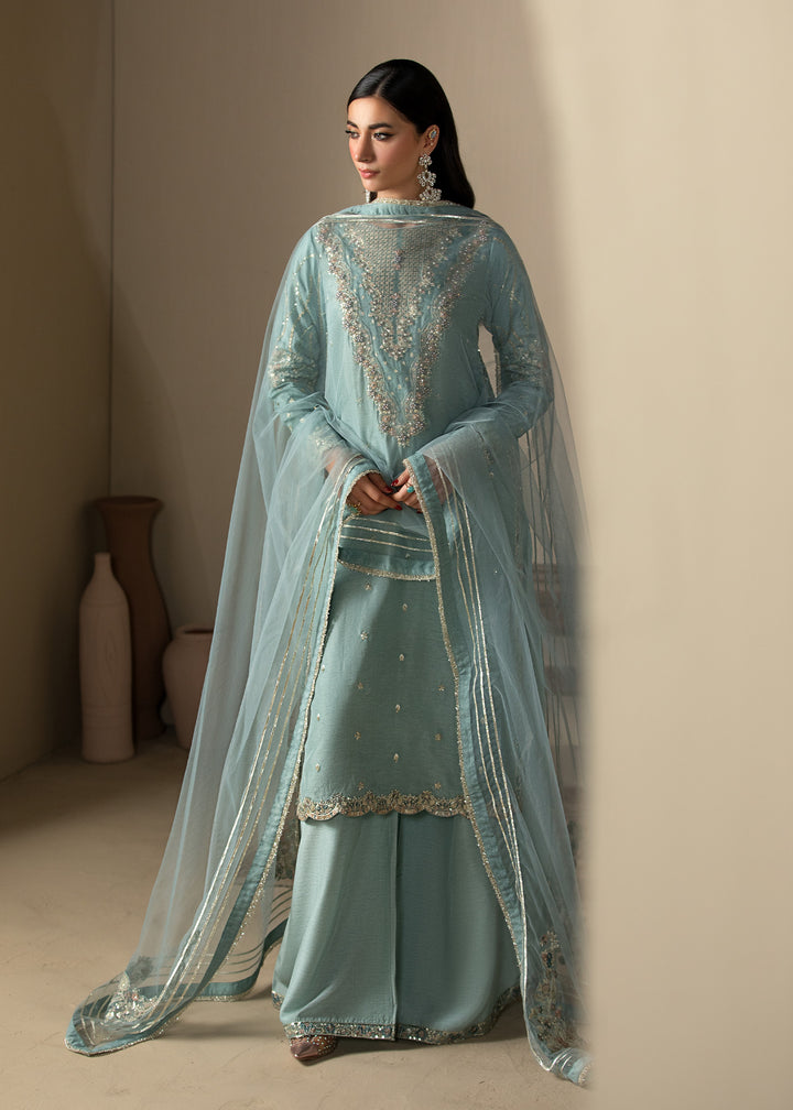 2620B - Embroidered 3Pc Dress - Zarqun Premium