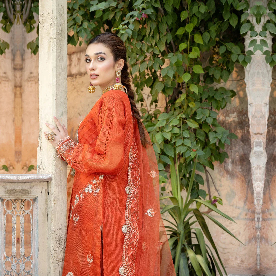 3 Piece Red Pintucks Dress