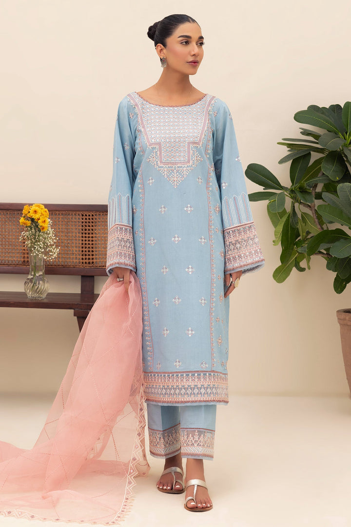 2477B - Casual Embroidered Suit - Zarqun Premium