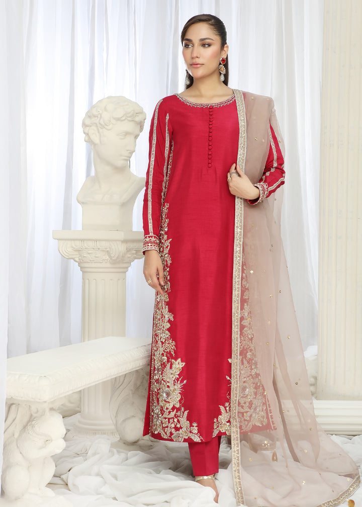 2465A - Korean Silk Suit - Zarqun Premium