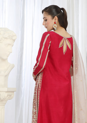 2465A - Korean Silk Suit - Zarqun Premium