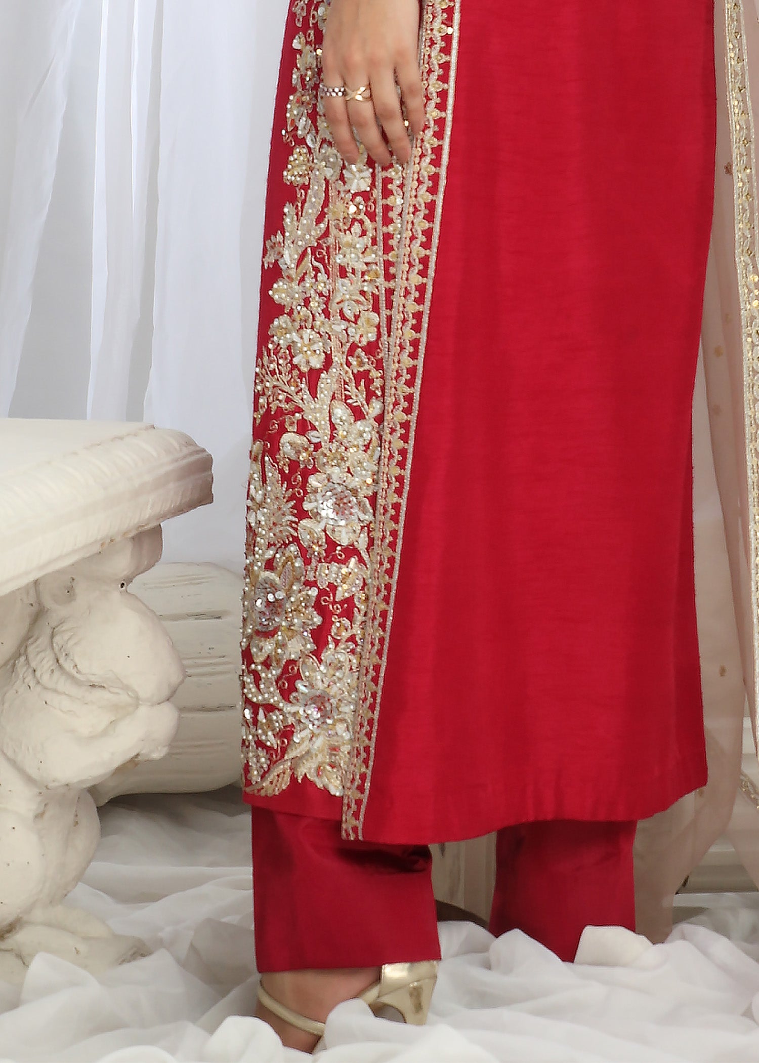 2465A - Korean Silk Suit - Zarqun Premium