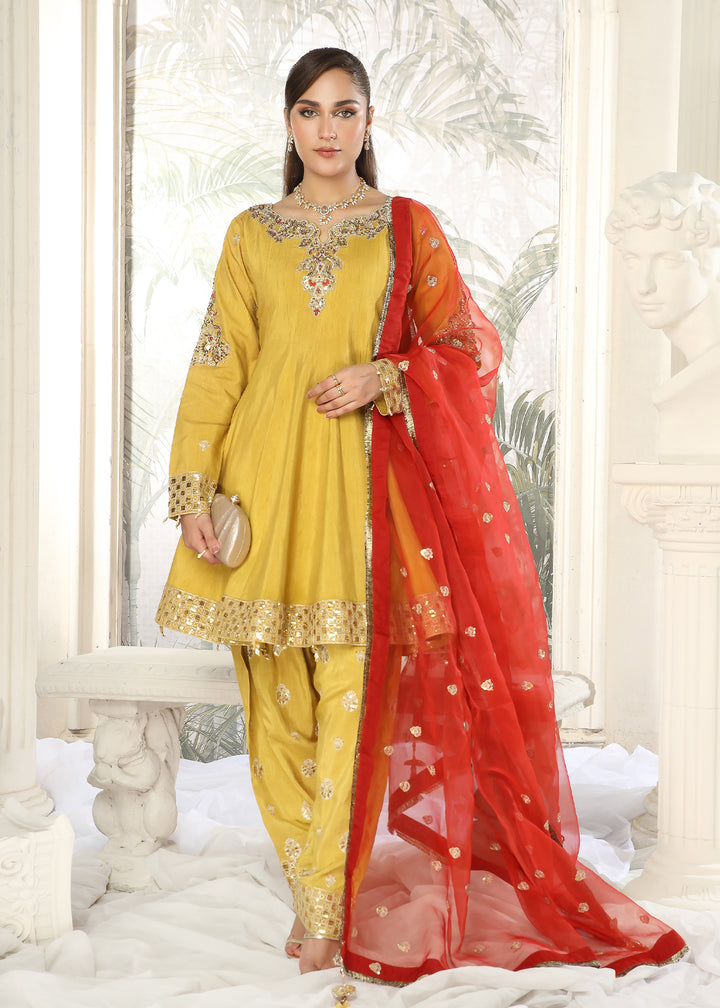 2462A - Korean Silk Suit - Zarqun Premium