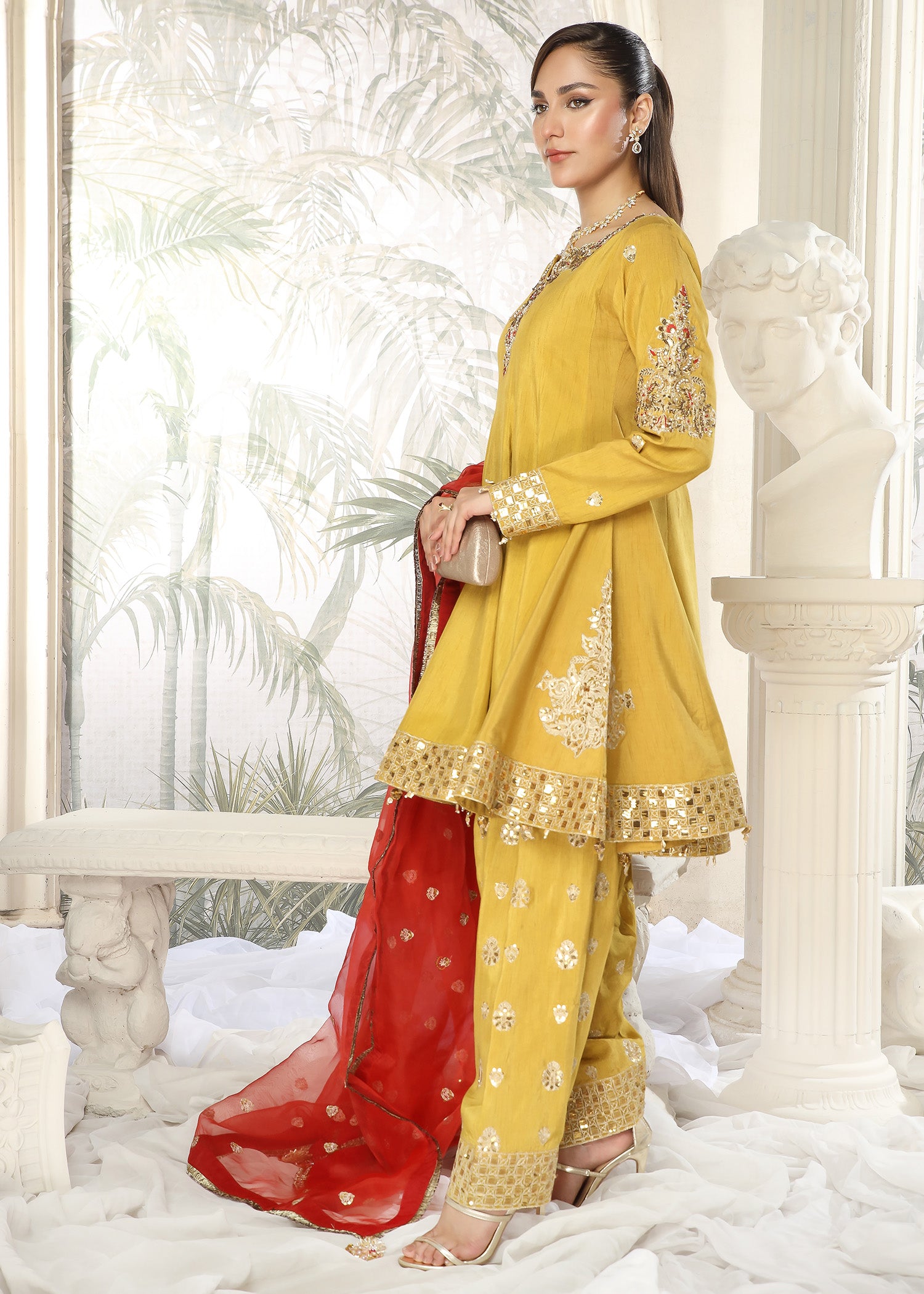 2462A - Korean Silk Suit - Zarqun Premium