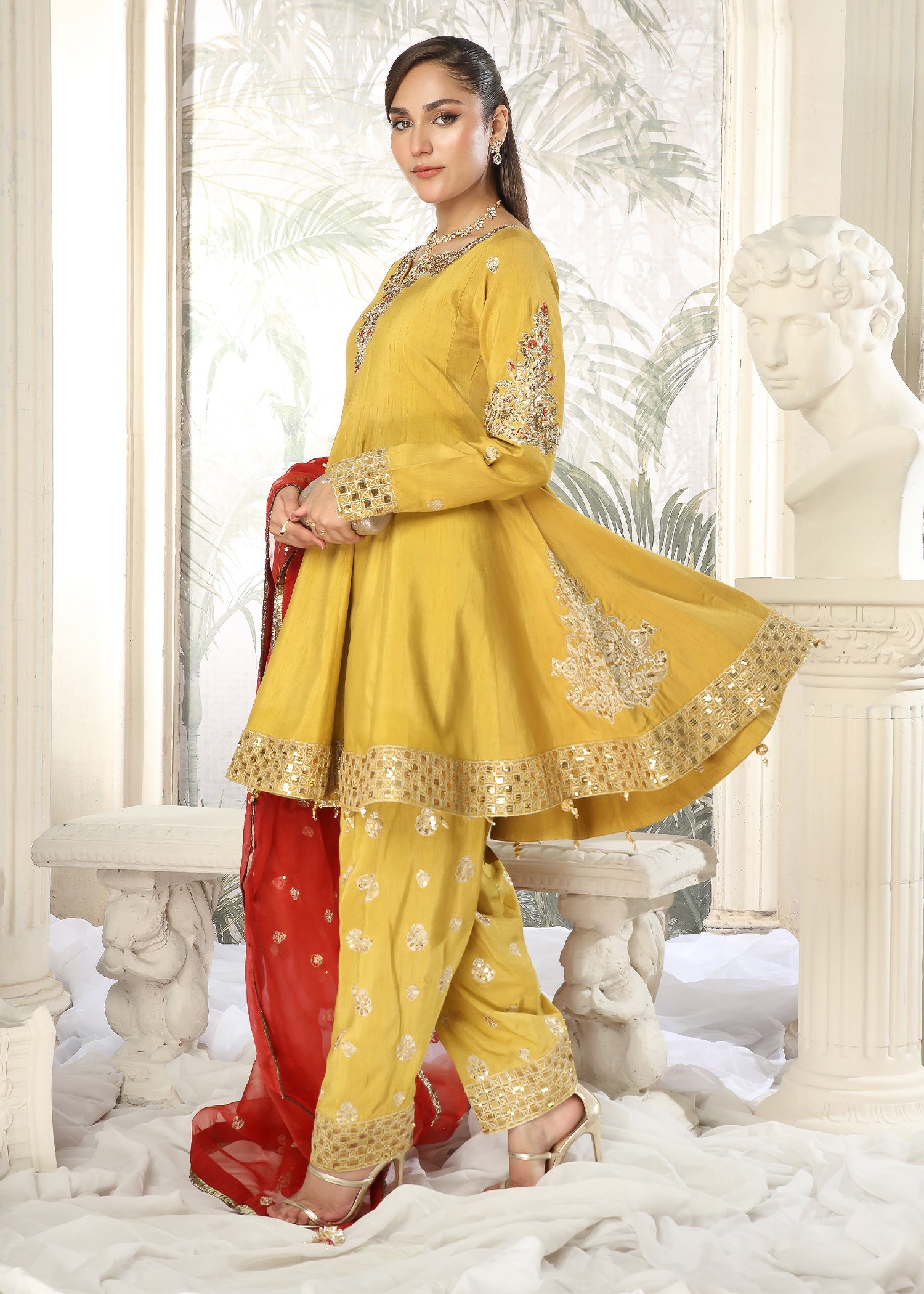 2462A - Korean Silk Suit - Zarqun Premium