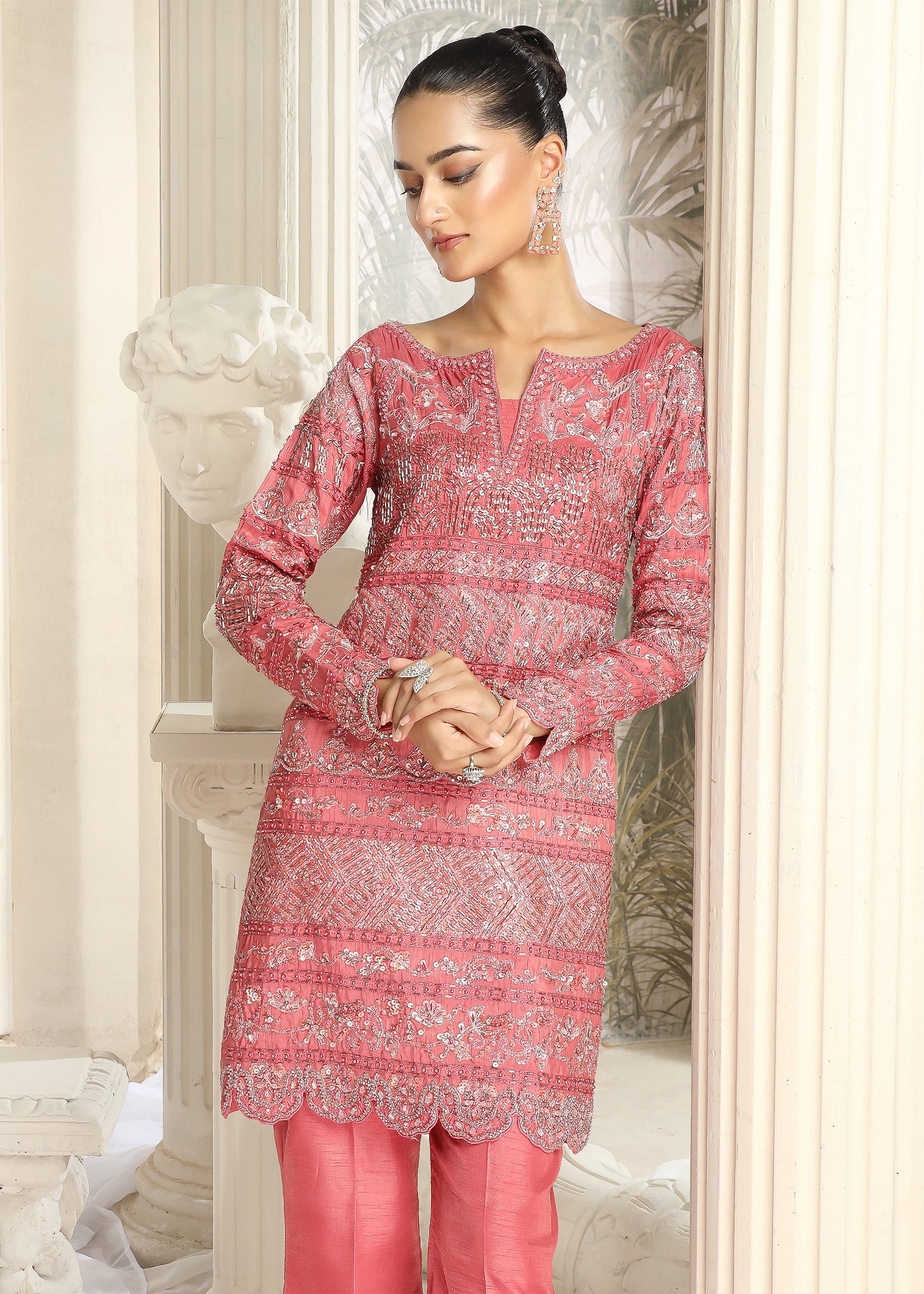 2461B - Korean Silk Suit - Zarqun Premium