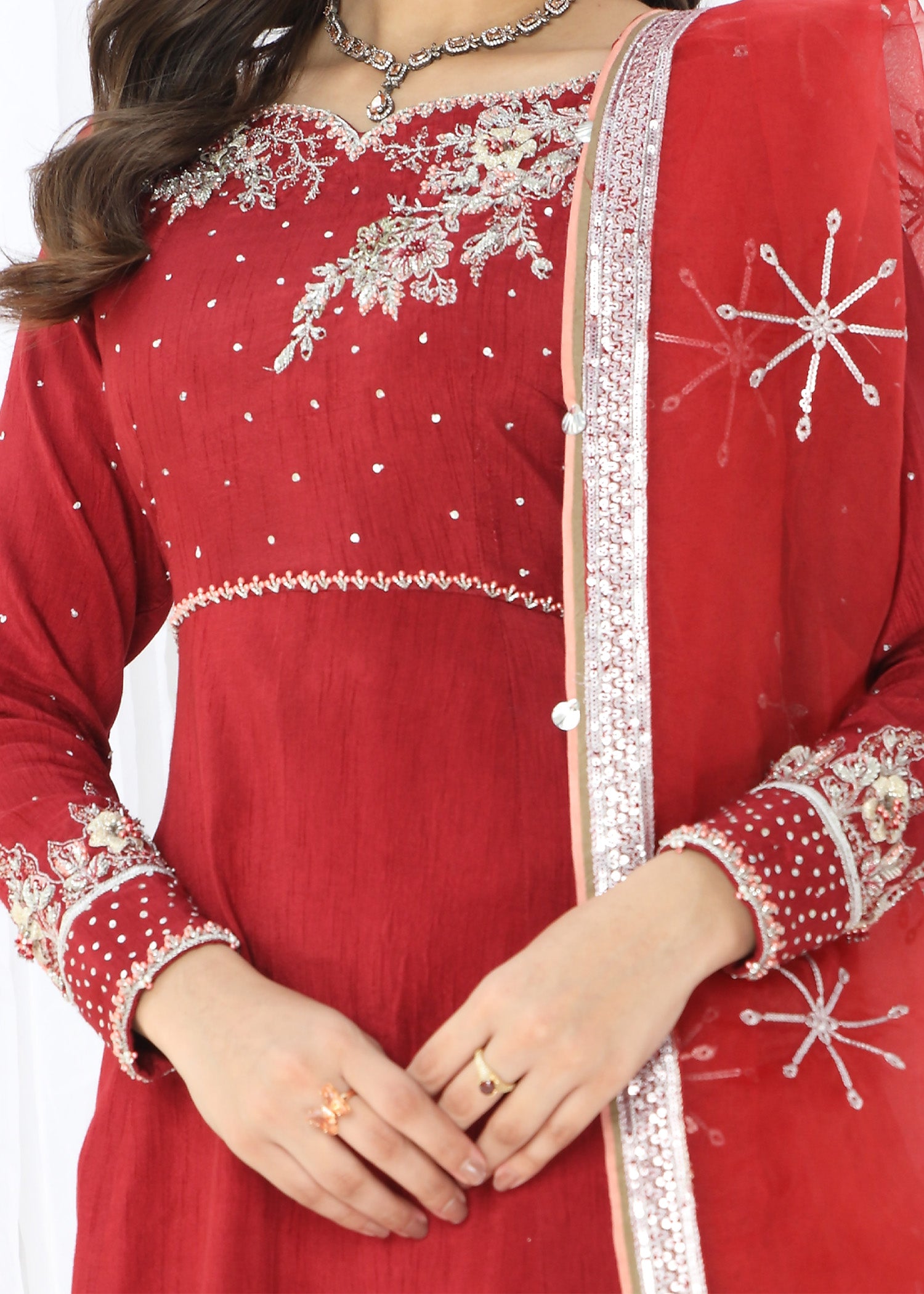 2463B - Korean Silk Suit - Zarqun Premium
