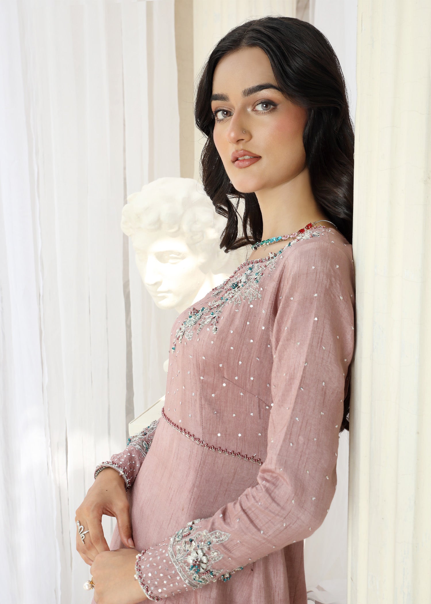 2463A - Korean Silk Suit - Zarqun Premium