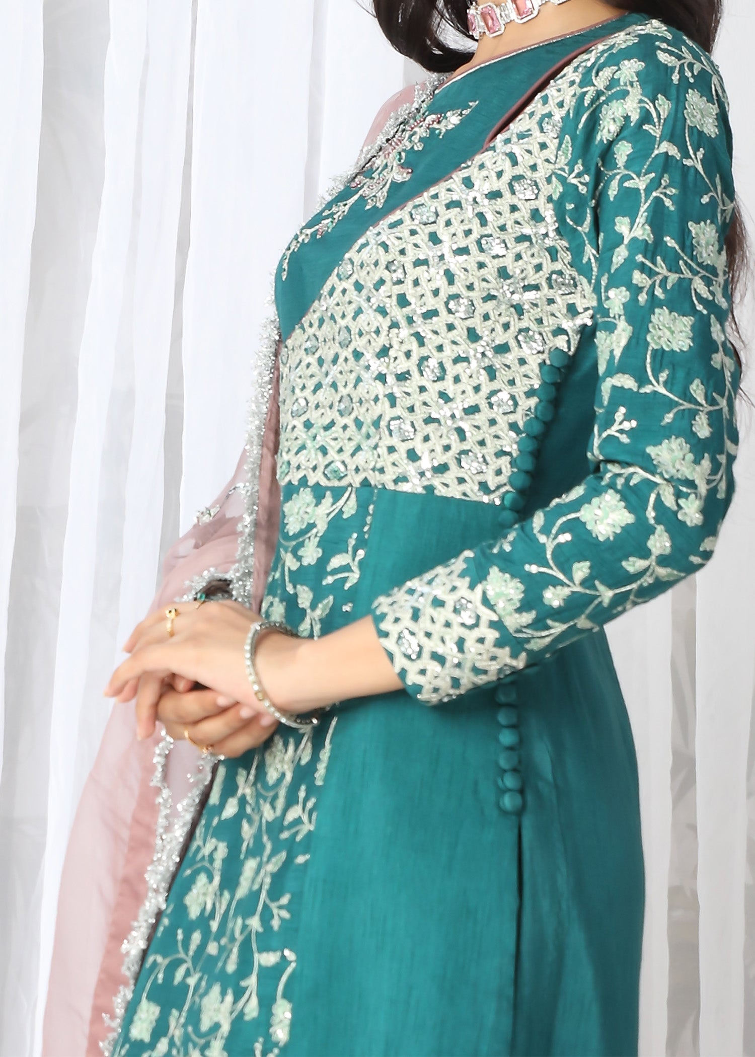 2467A - Korean Silk Suit - Zarqun Premium
