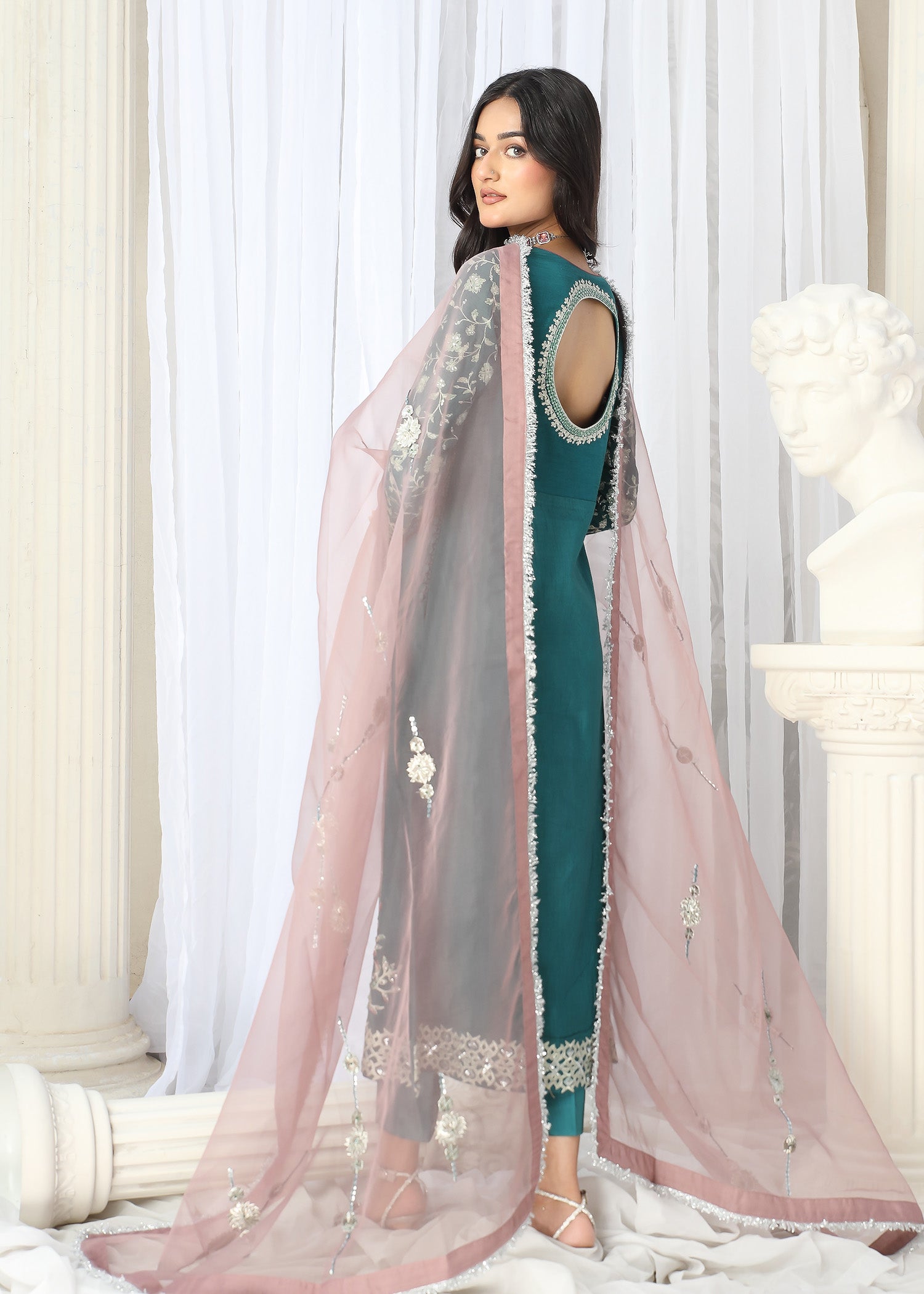2467A - Korean Silk Suit - Zarqun Premium