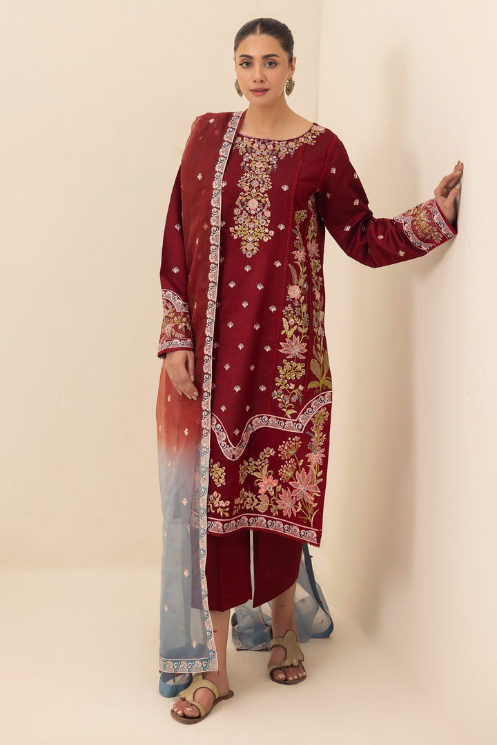 2480A - Casual Embroidered Suit - Zarqun Premium