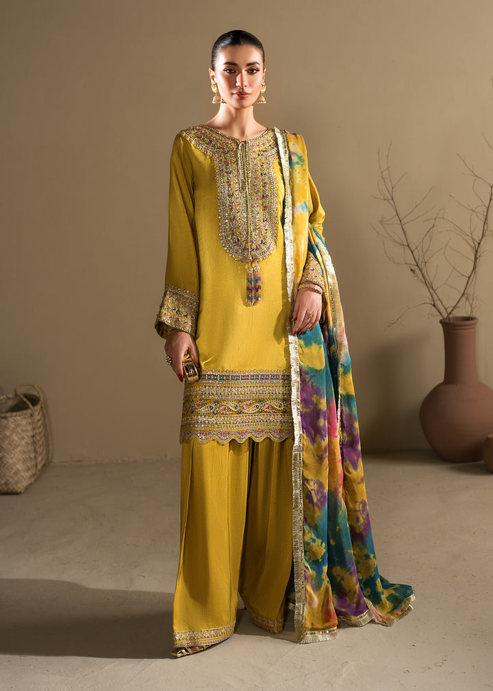 2619A - Embroidered 3Pc Dress - Zarqun Premium
