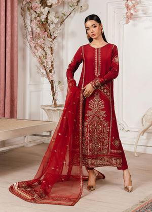 2530B - Embroidered 3Pc Dress - Zarqun Premium