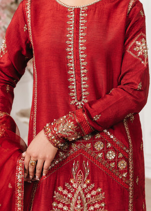 2530B - Embroidered 3Pc Dress - Zarqun Premium
