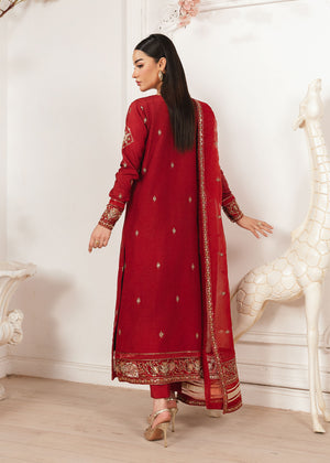 2530B - Embroidered 3Pc Dress - Zarqun Premium