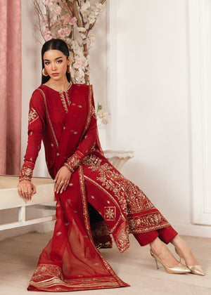 2530B - Embroidered 3Pc Dress - Zarqun Premium