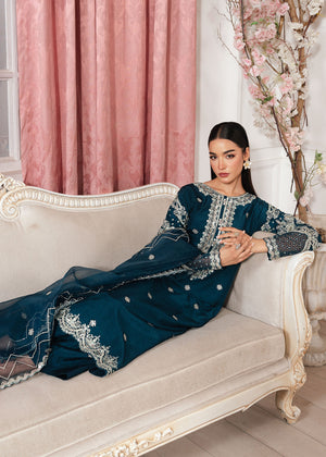 2534B - Embroidered 3Pc Dress - Zarqun Premium