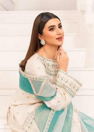 2527A - Embroidered 3Pc Dress - Zarqun Premium
