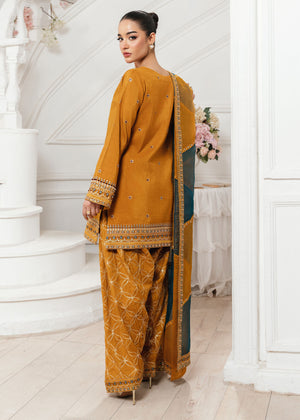 2527B - Embroidered 3Pc Dress - Zarqun Premium