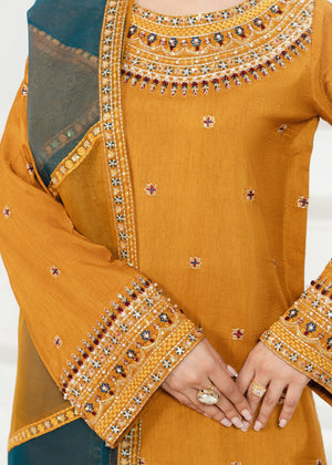 2527B - Embroidered 3Pc Dress - Zarqun Premium