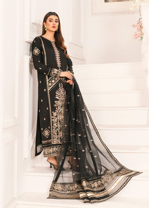 2530A - Embroidered 3Pc Dress - Zarqun Premium