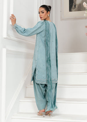 2533B - Embroidered 3Pc Dress - Zarqun Premium