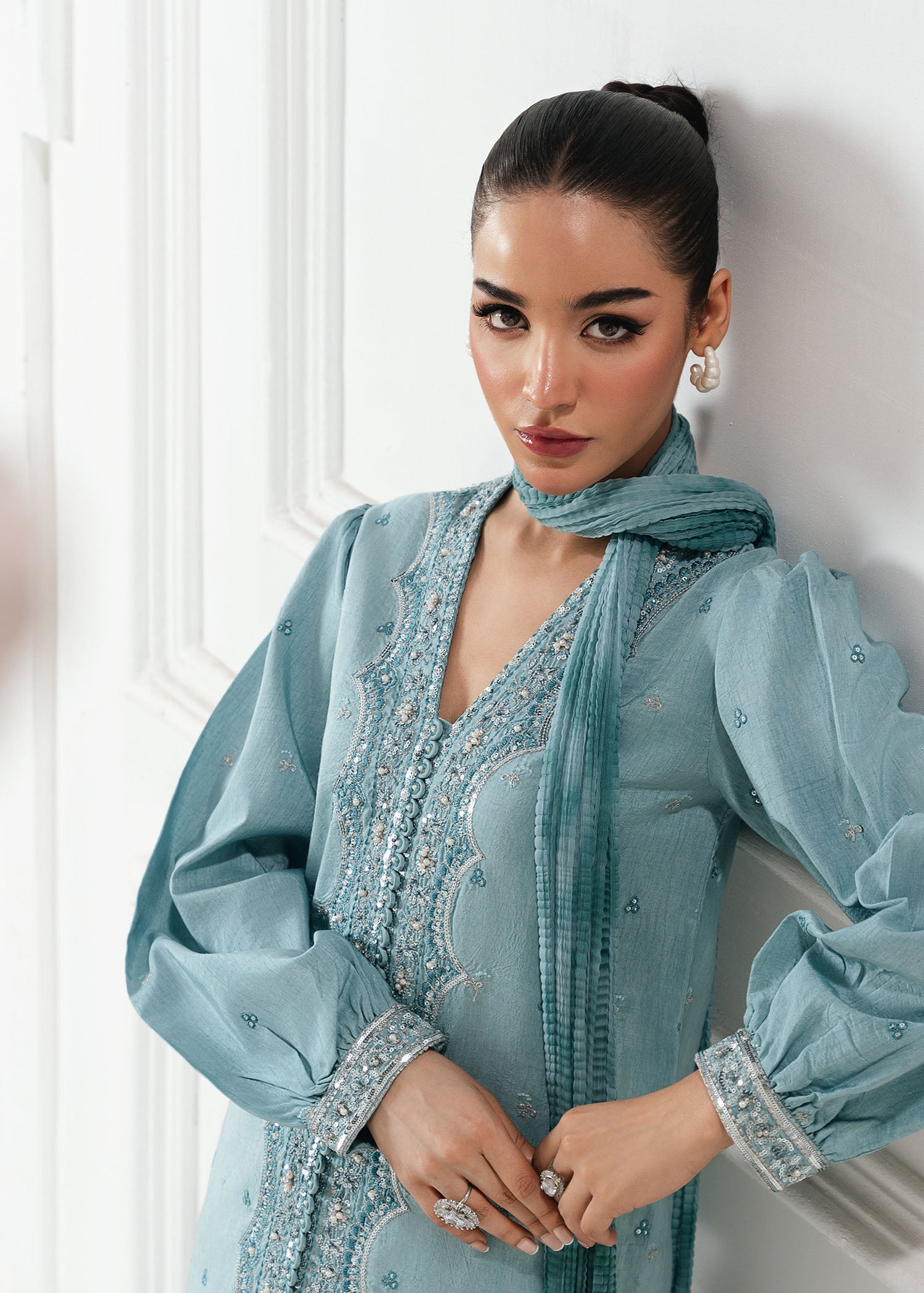 2533B - Embroidered 3Pc Dress - Zarqun Premium