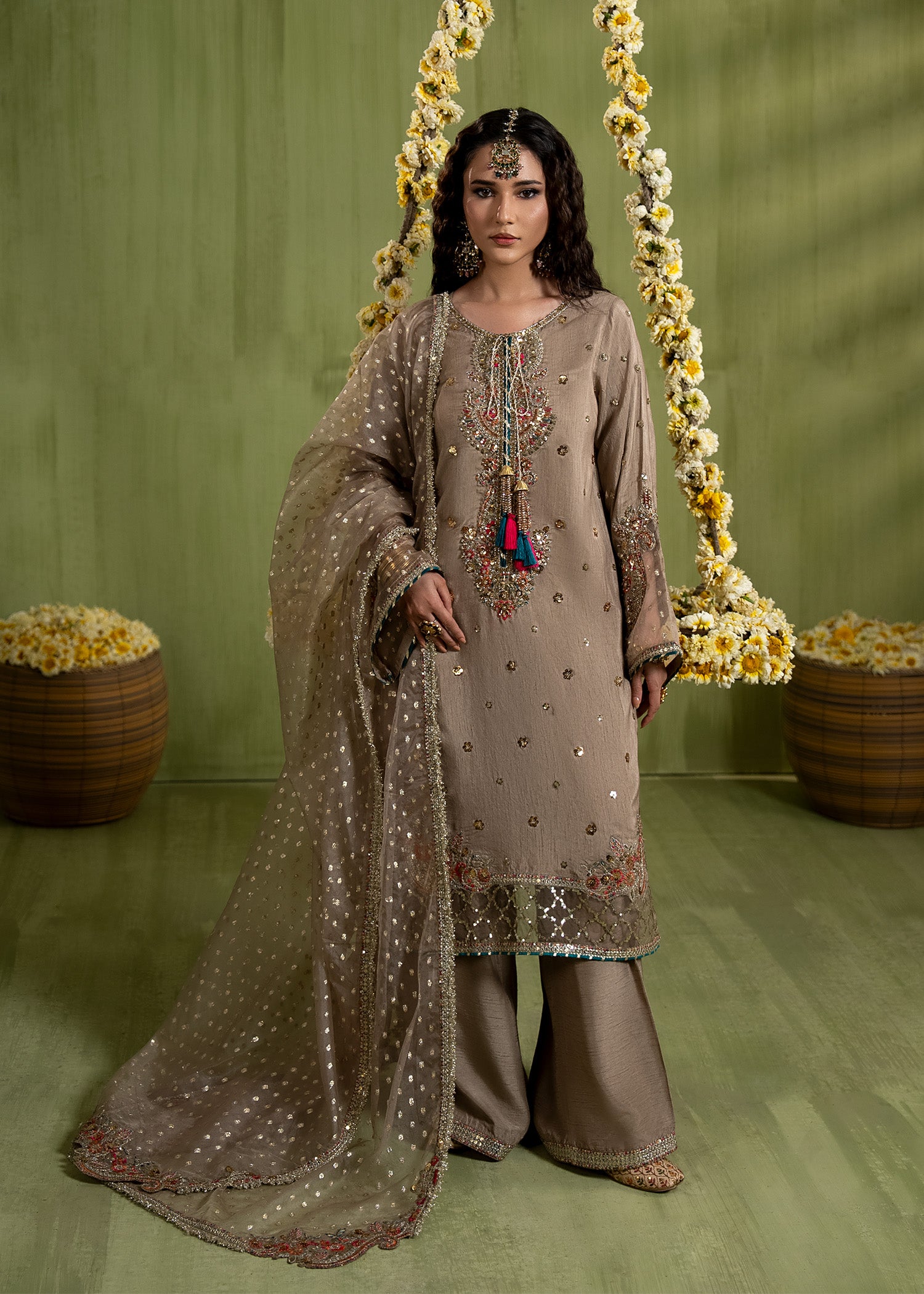 2610B - Raw Silk Eid Suit - Zarqun Premium