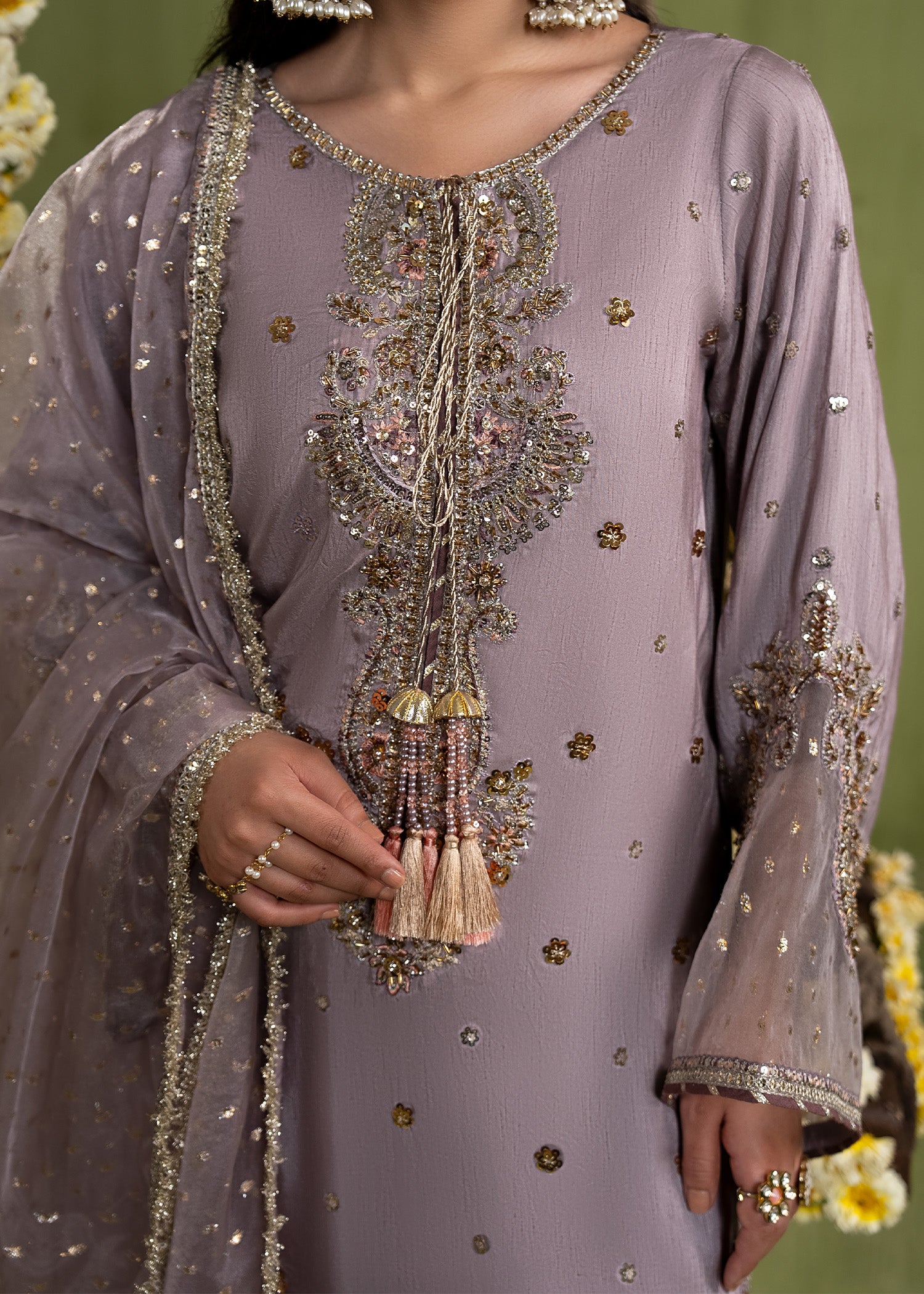 2610A - Raw Silk Eid Suit - Zarqun Premium