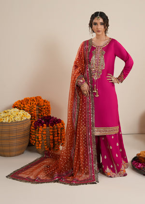 2608B - Raw Silk Eid Suit - Zarqun Premium