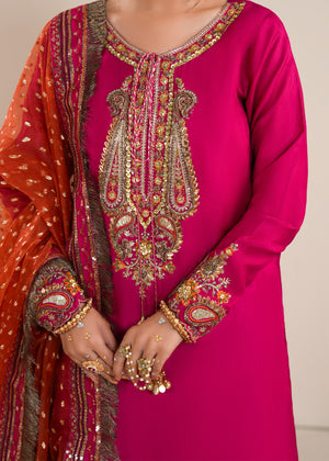 2608B - Raw Silk Eid Suit - Zarqun Premium
