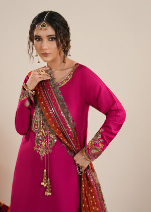2608B - Raw Silk Eid Suit - Zarqun Premium