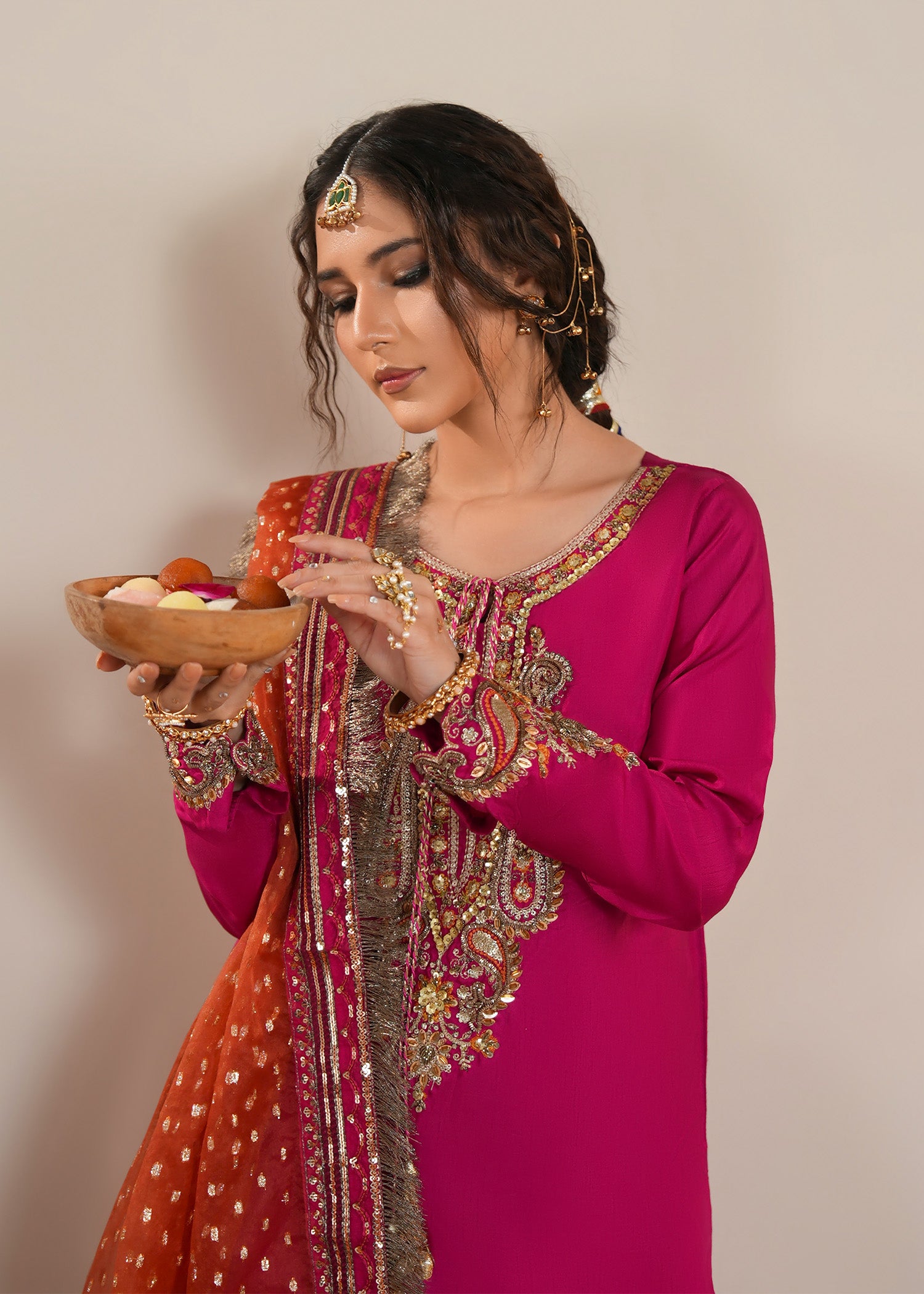 2608B - Raw Silk Eid Suit - Zarqun Premium