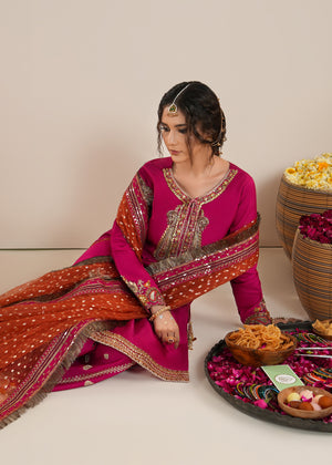 2608B - Raw Silk Eid Suit - Zarqun Premium
