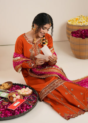 2608A - Raw Silk Eid Suit - Zarqun Premium