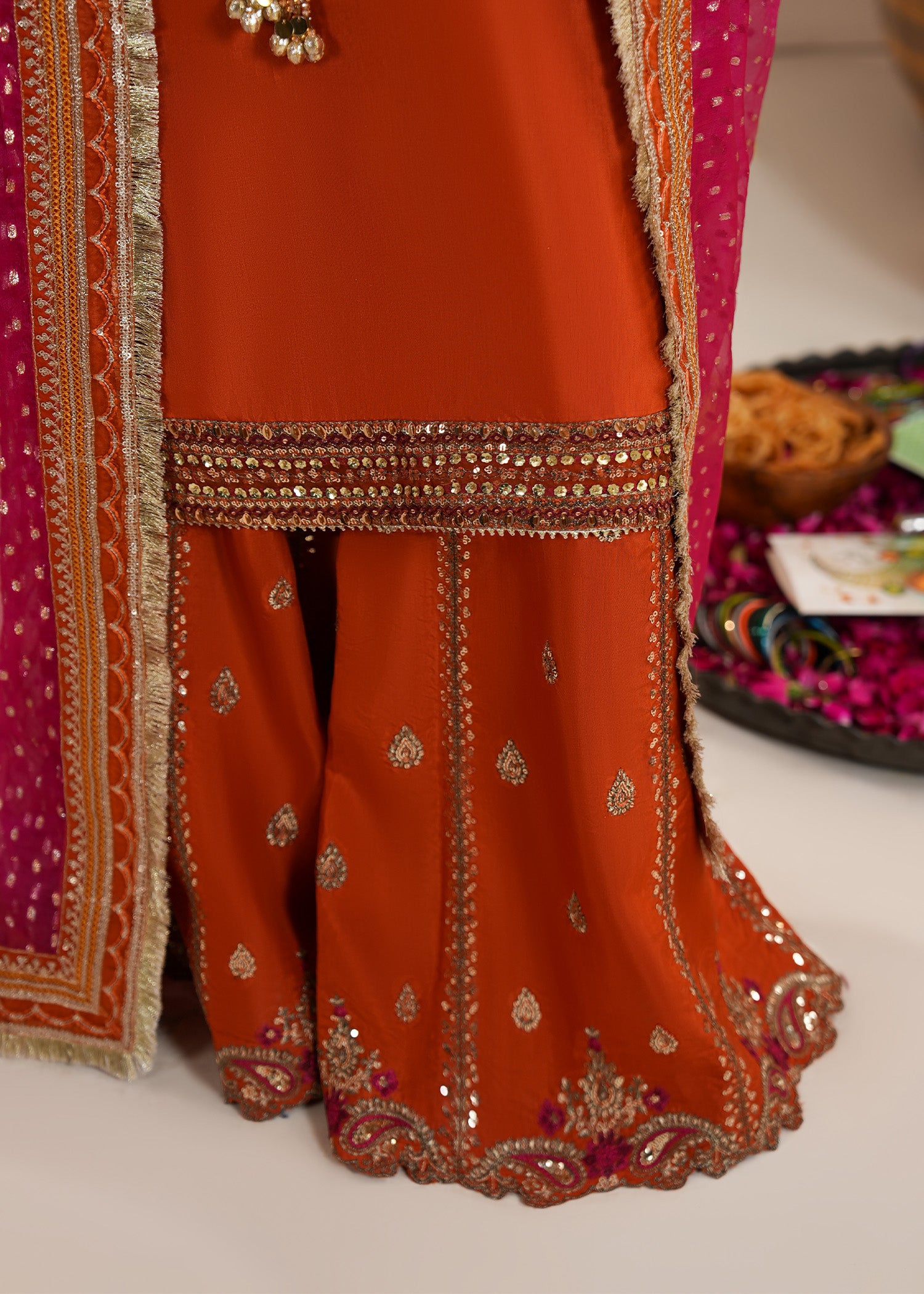 2608A - Raw Silk Eid Suit - Zarqun Premium