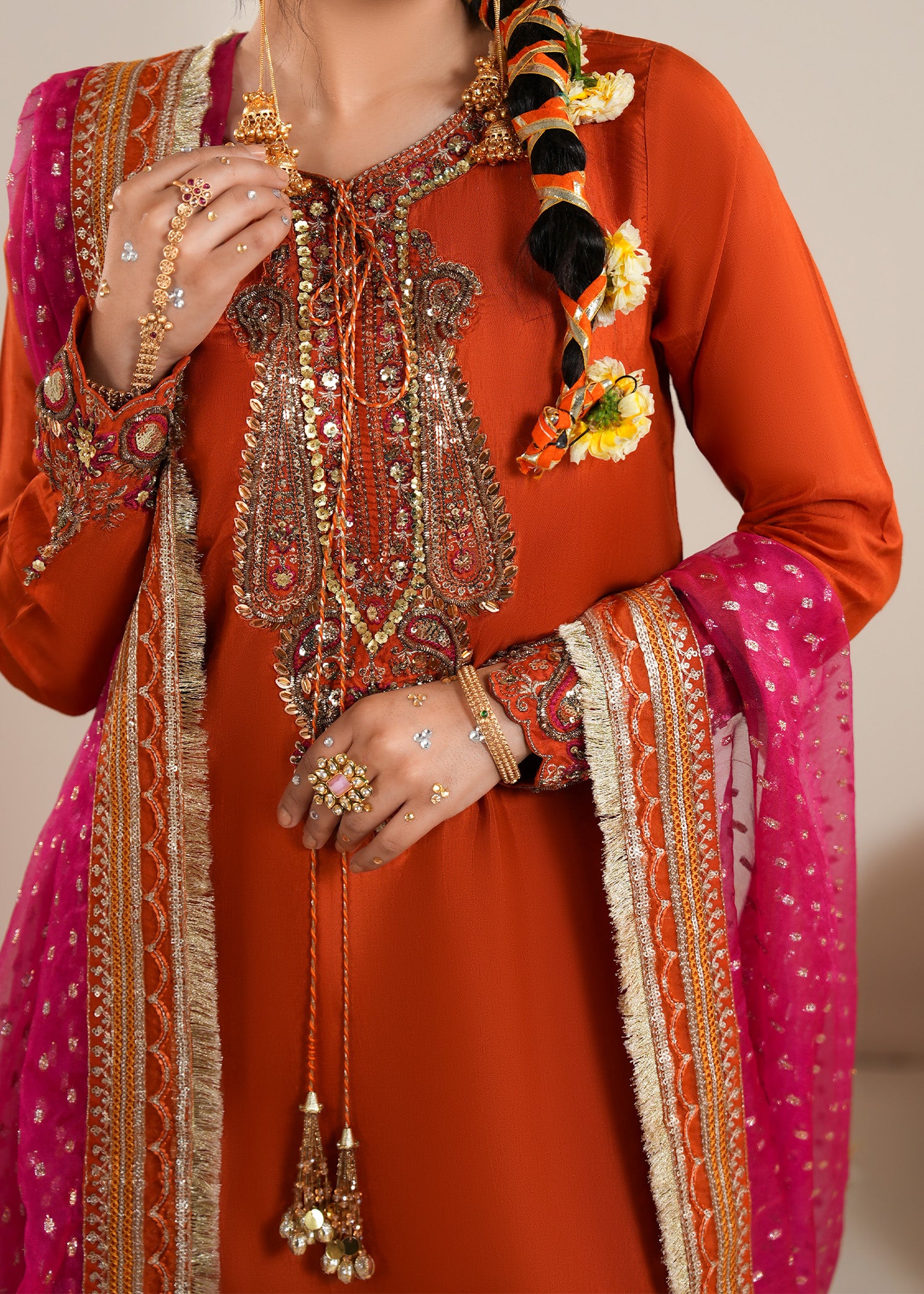 2608A - Raw Silk Eid Suit - Zarqun Premium