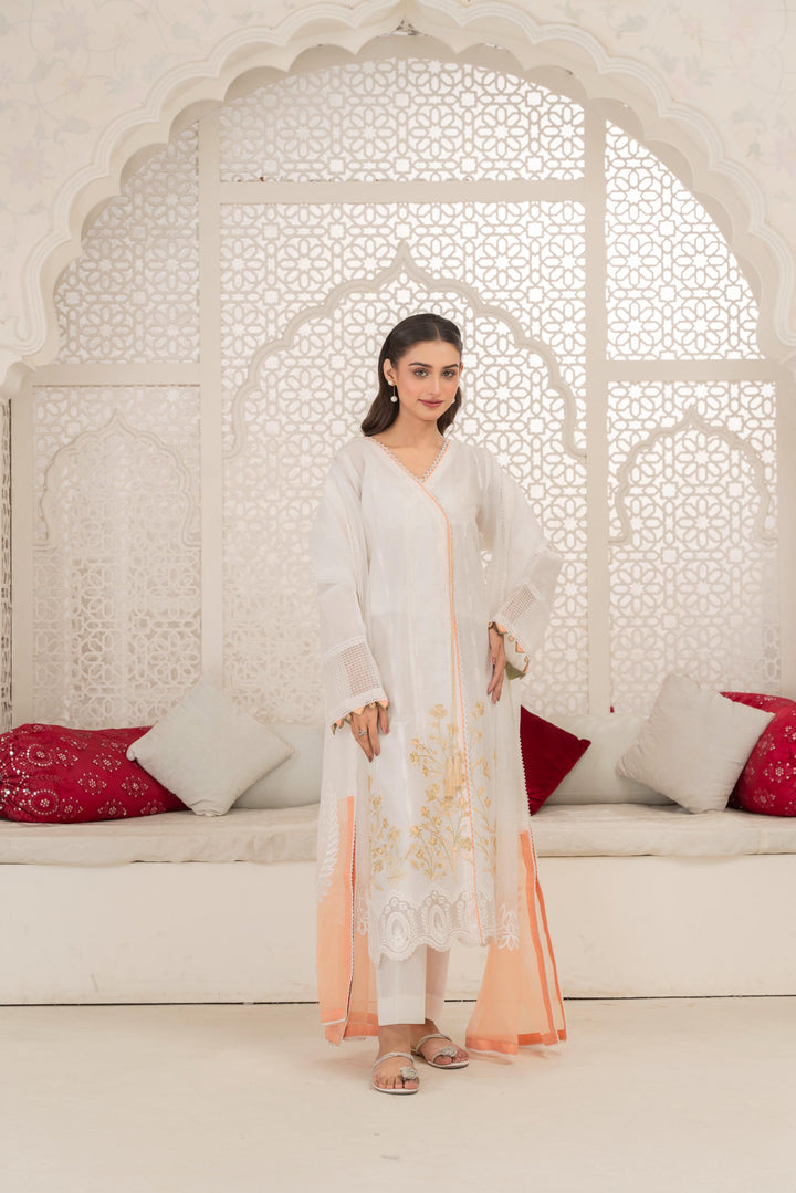 2536A - Embroidered 3Pc Dress - Zarqun Premium