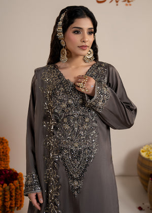 2607B - Raw Silk Eid Suit - Zarqun Premium