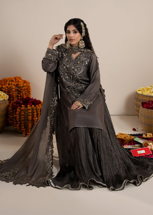 2607B - Raw Silk Eid Suit - Zarqun Premium