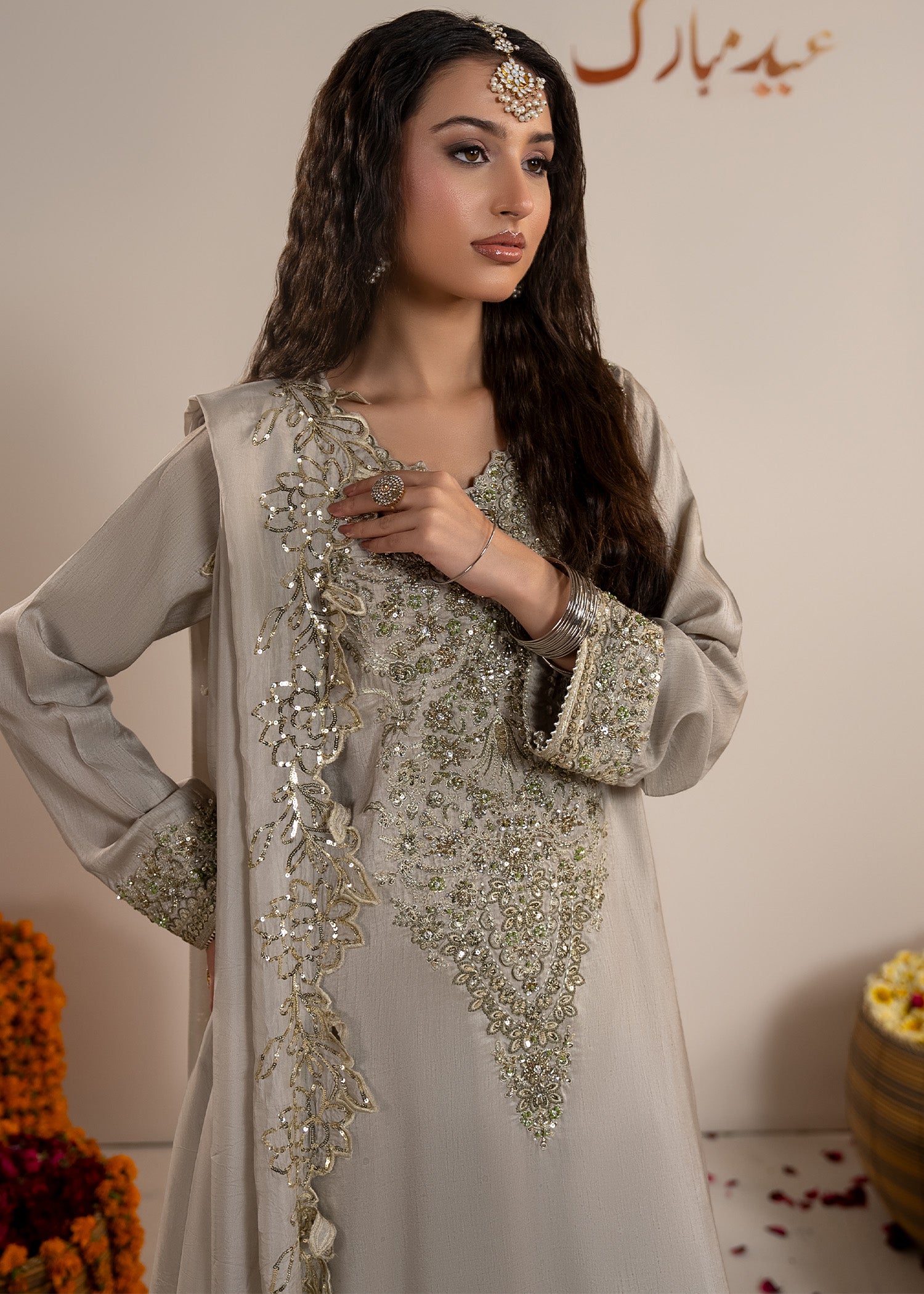 2607A - Raw Silk Eid Suit - Zarqun Premium