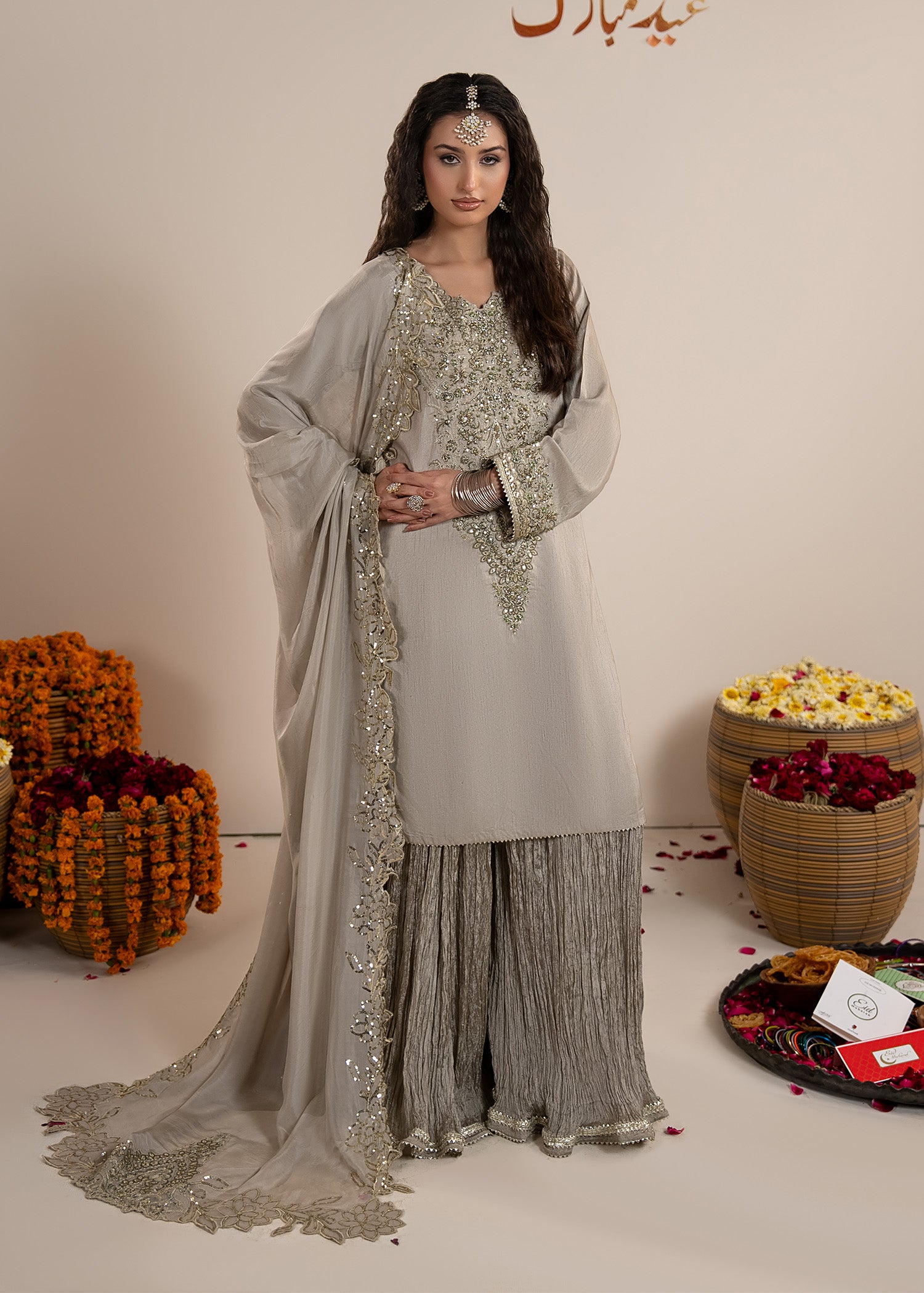 2607A - Raw Silk Eid Suit - Zarqun Premium