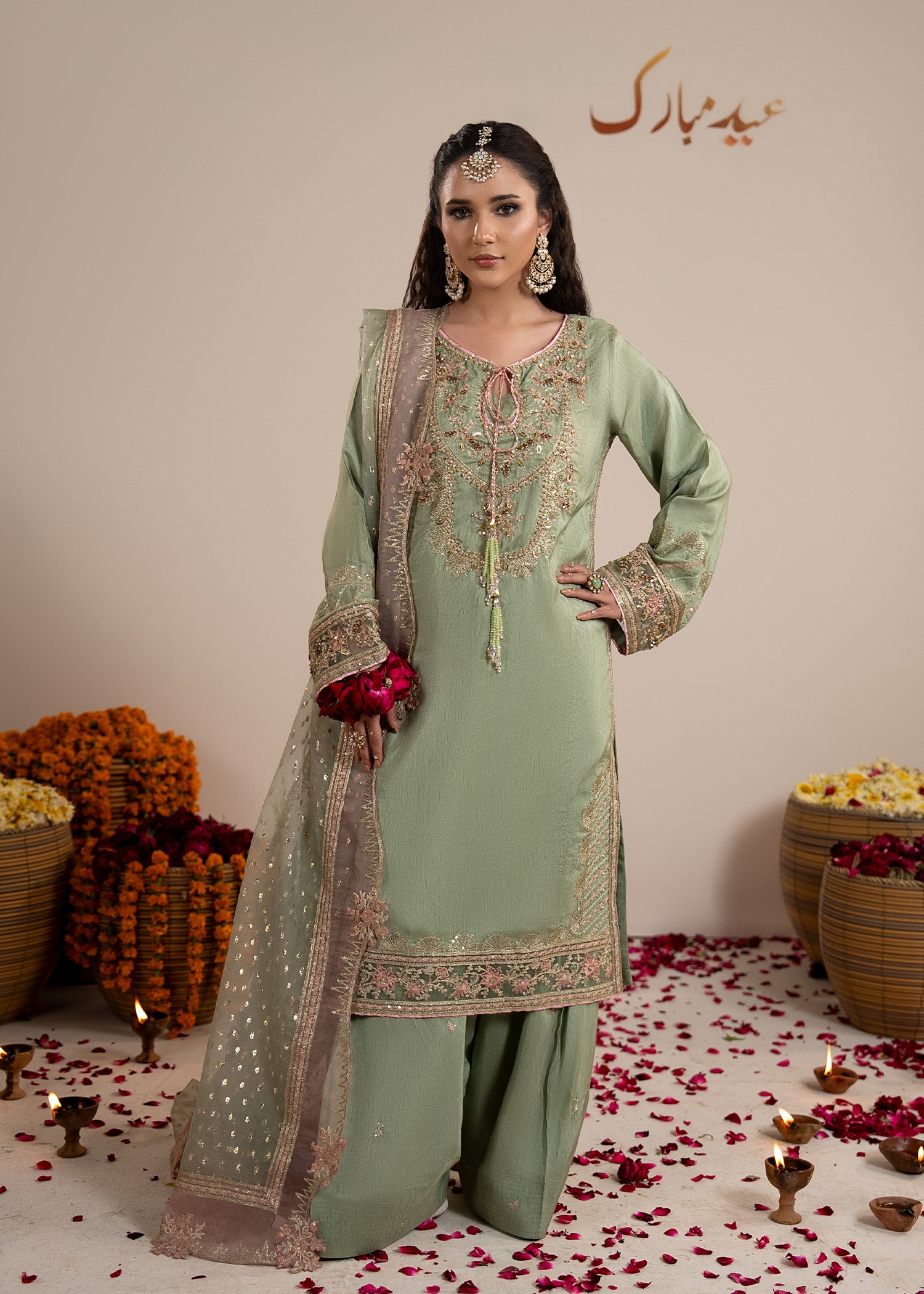 2612A - Raw Silk Eid Suit - Zarqun Premium