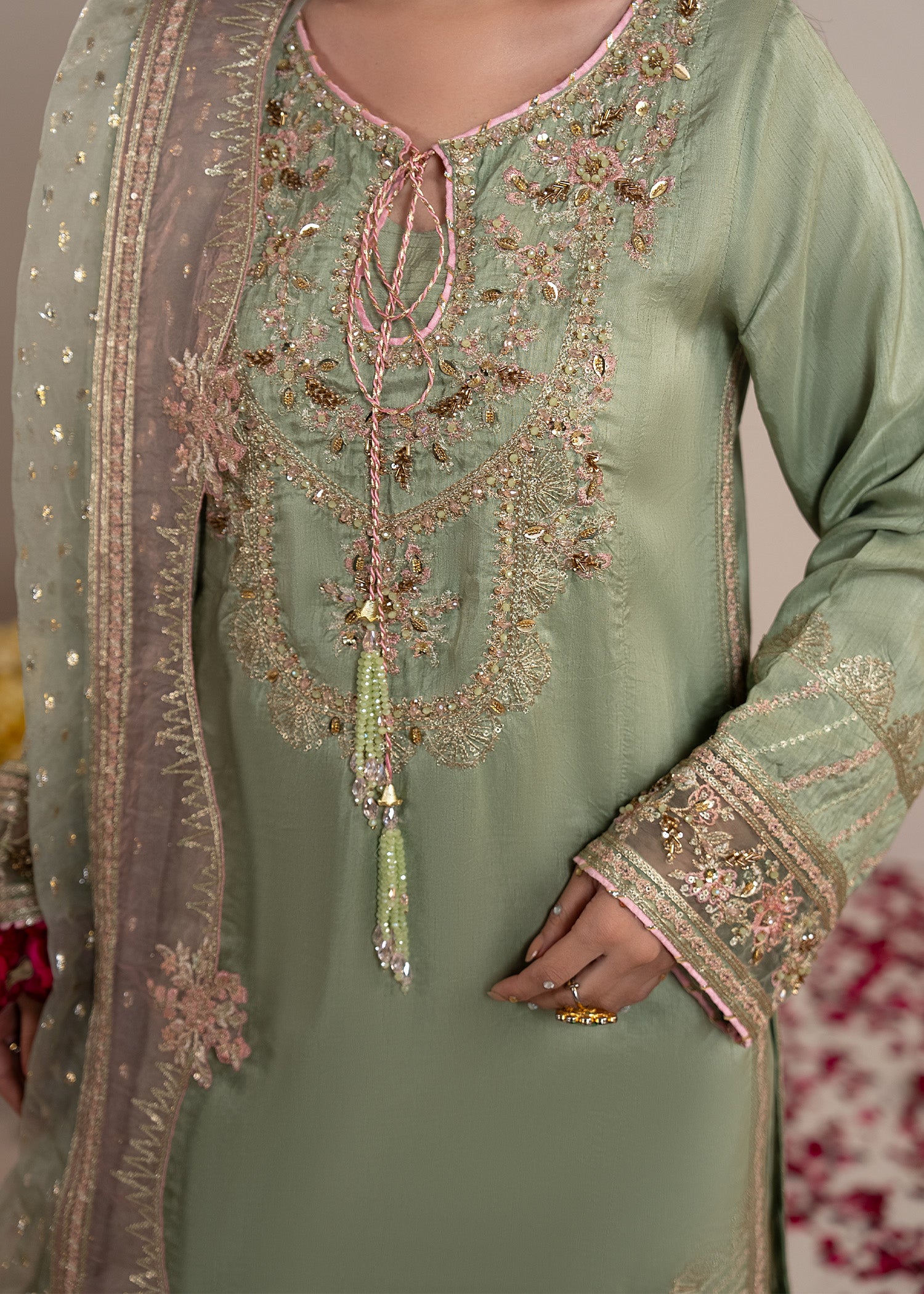 2612A - Raw Silk Eid Suit - Zarqun Premium