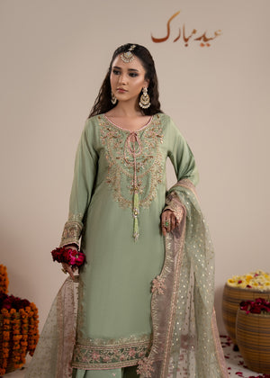 2612A - Raw Silk Eid Suit - Zarqun Premium
