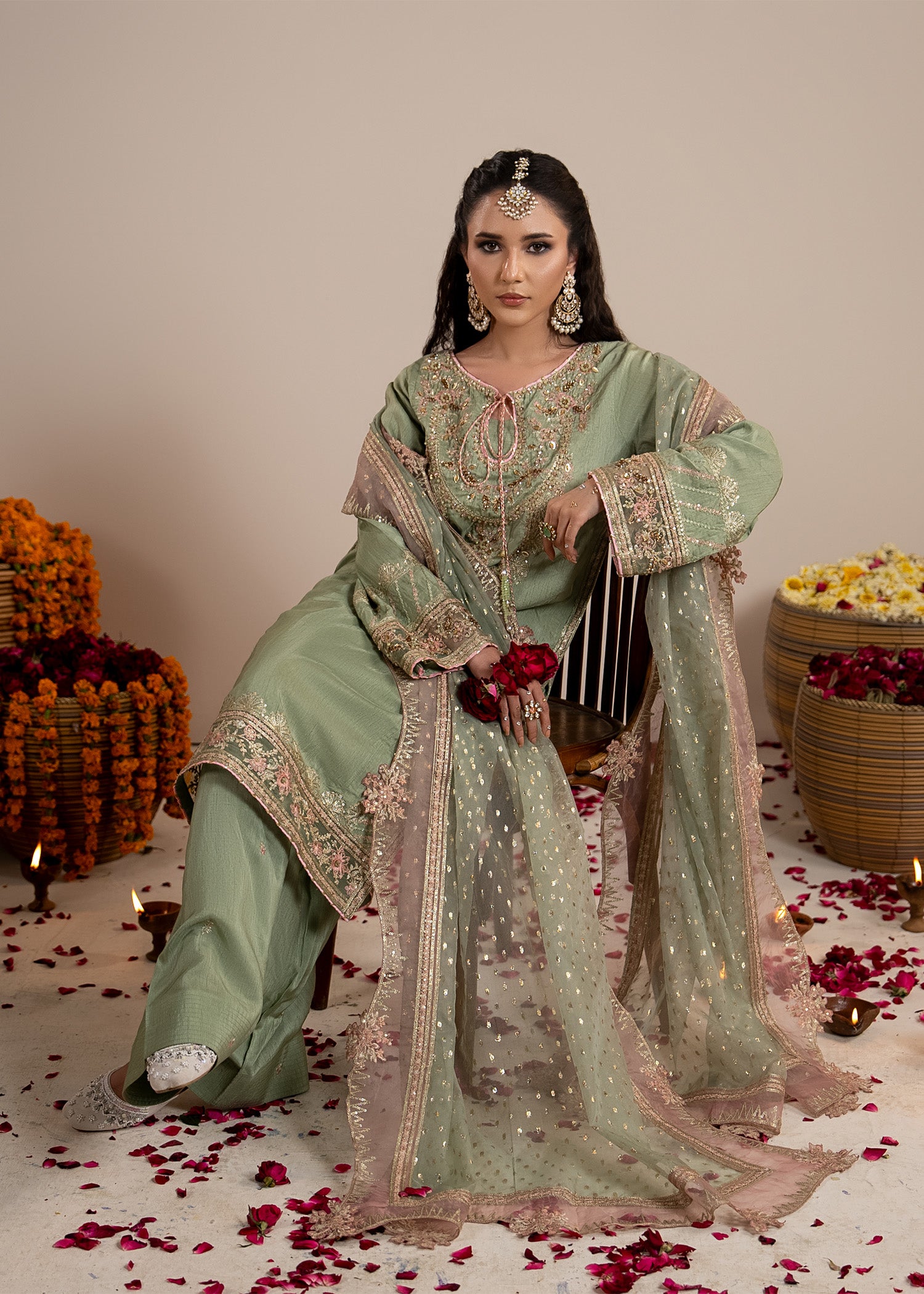 2612A - Raw Silk Eid Suit - Zarqun Premium