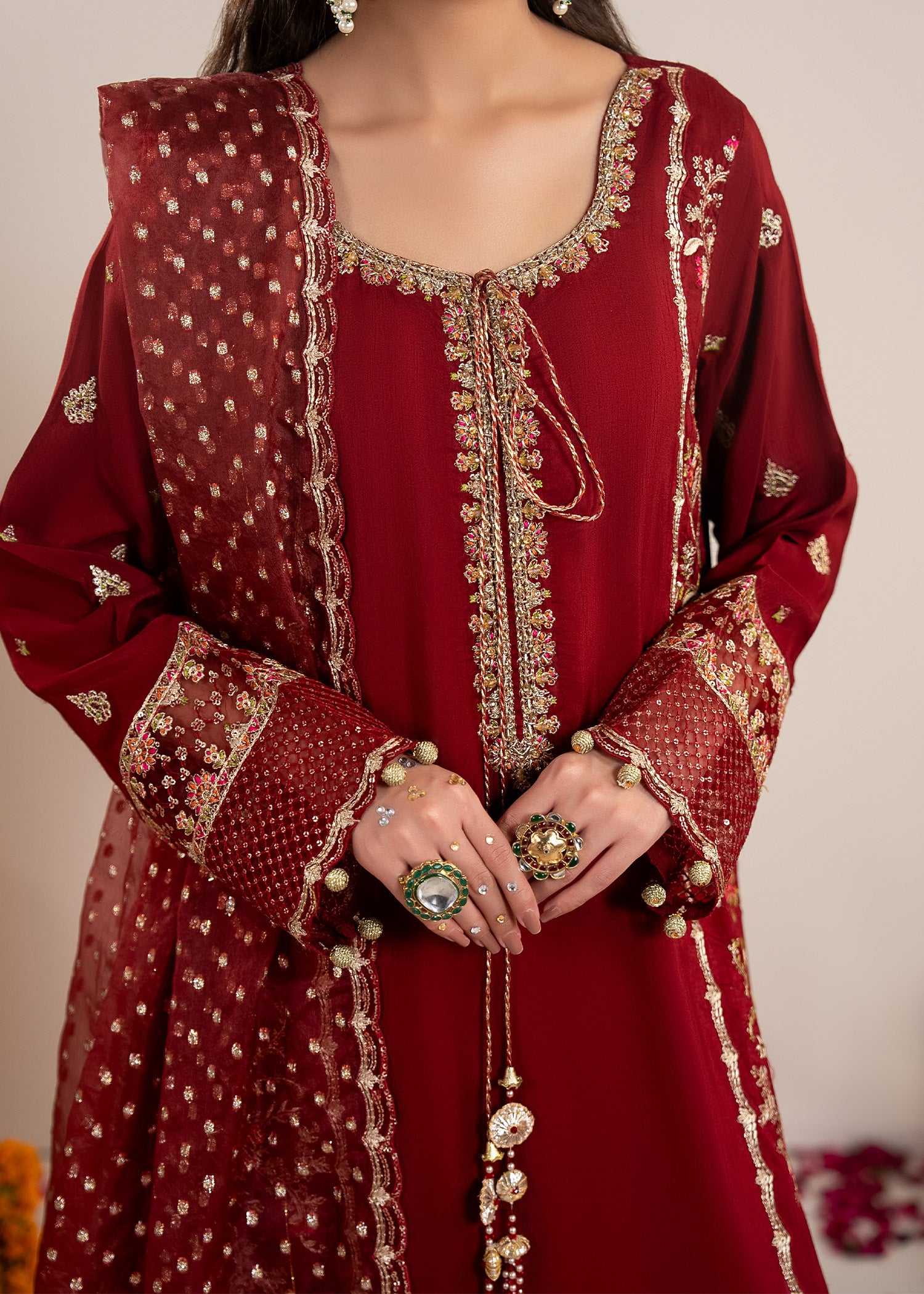 2609A - Raw Silk Eid Suit - Zarqun Premium
