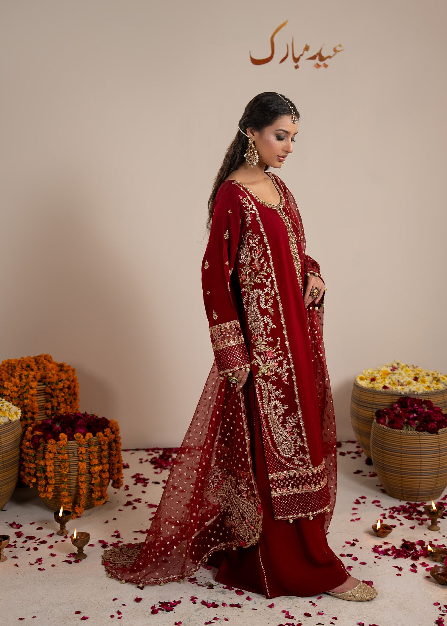 2609A - Raw Silk Eid Suit - Zarqun Premium