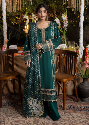 2609B - Raw Silk Eid Suit - Zarqun Premium